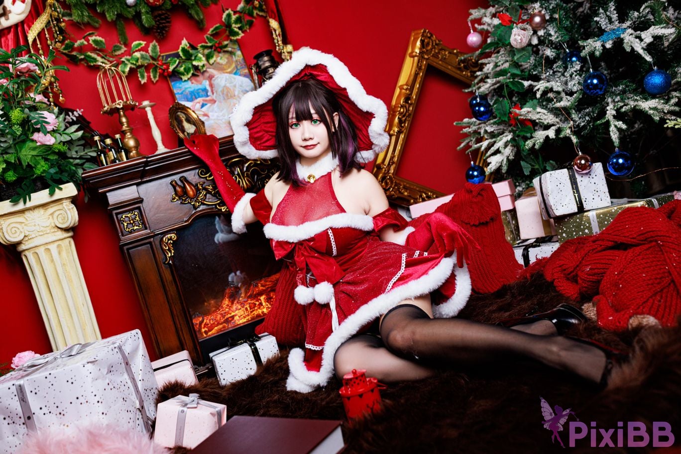 Cosplayer A Xuexue Christmas witch PixiBB.COM 019