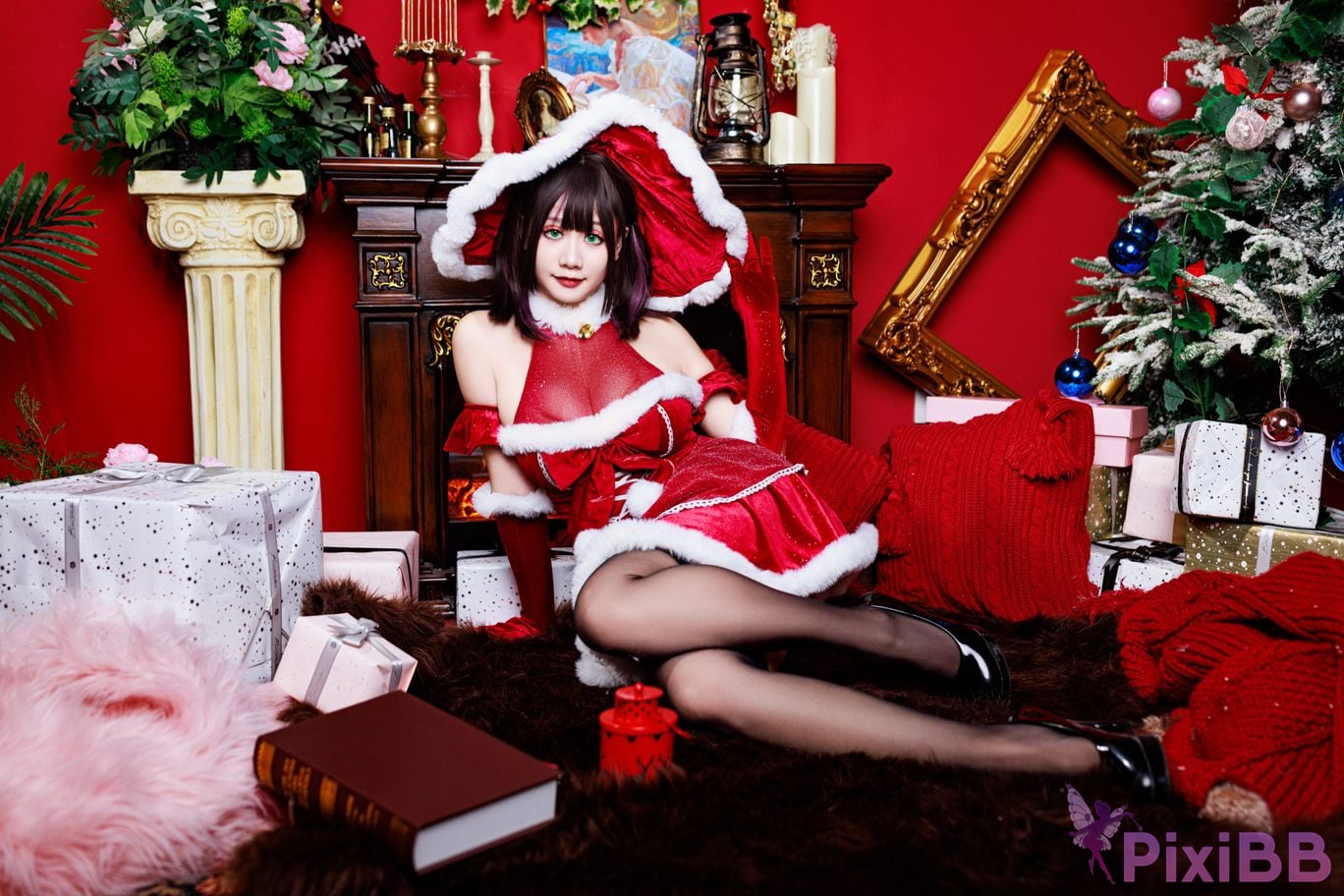 Cosplayer A Xuexue Christmas witch PixiBB.COM 021