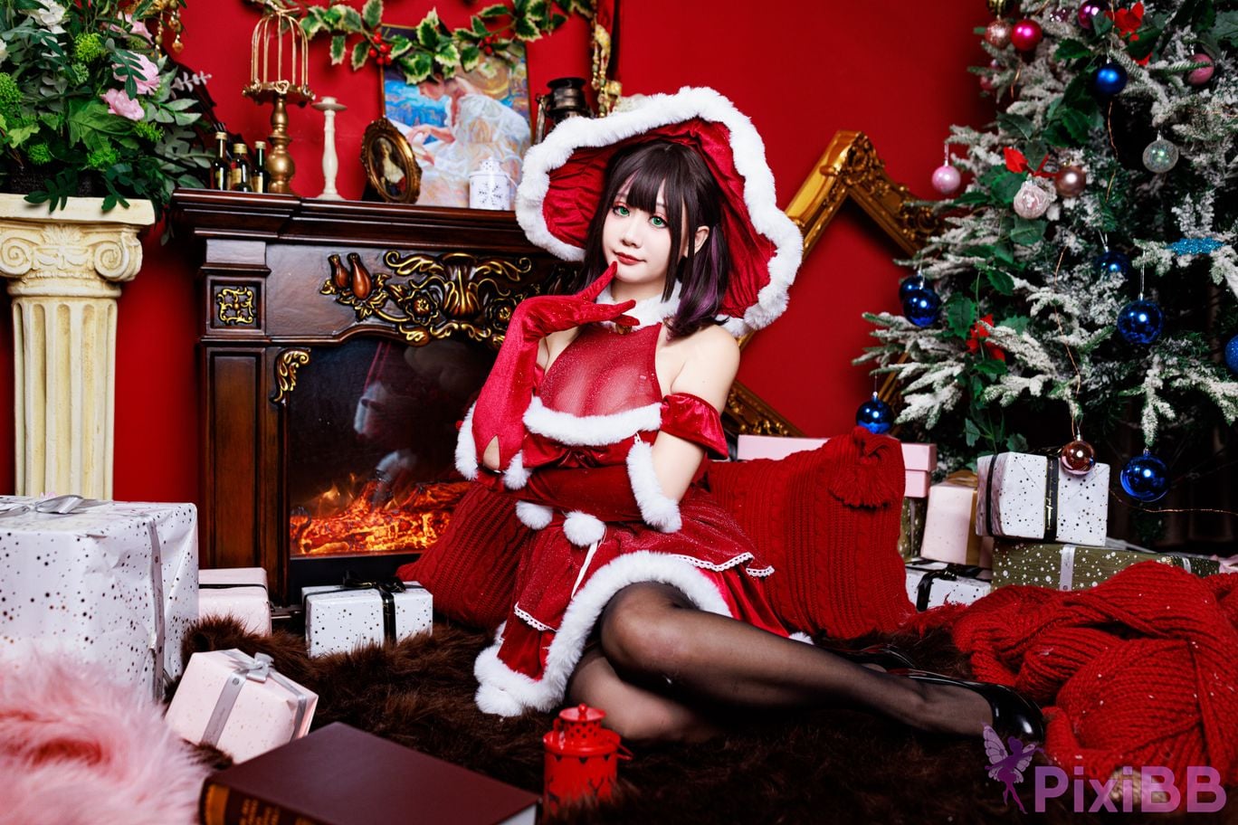 Cosplayer A Xuexue Christmas witch PixiBB.COM 022