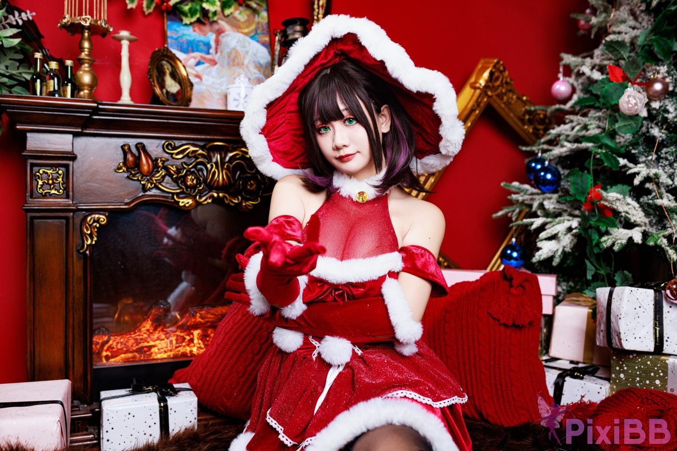 Cosplayer A Xuexue Christmas witch PixiBB.COM 023
