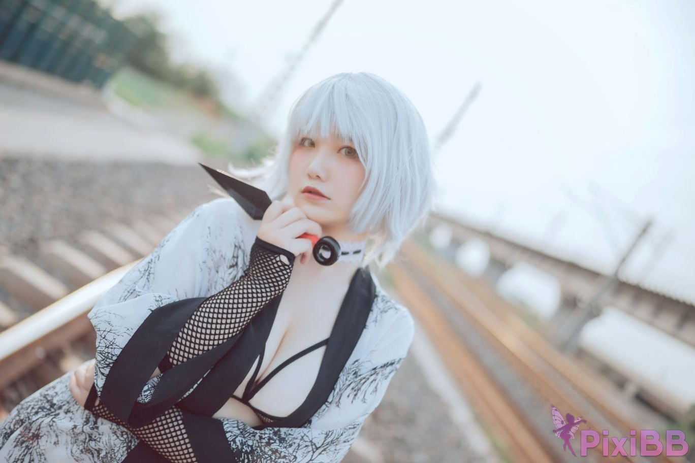 Cosplayer Ah Ban is very happy today Ninja on the Railway PixiBB.COM 019