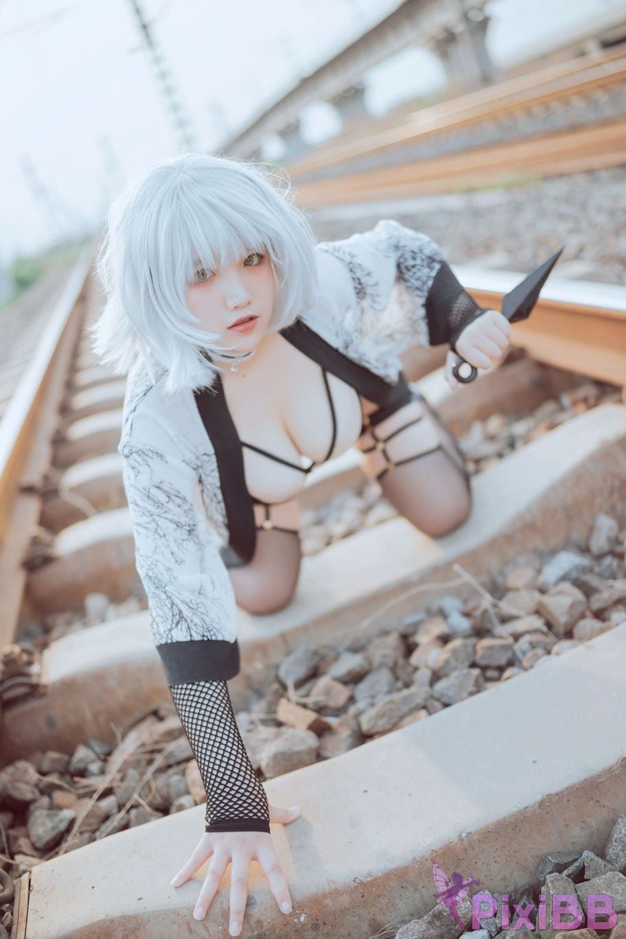 Cosplayer Ah Ban is very happy today Ninja on the Railway PixiBB.COM 021