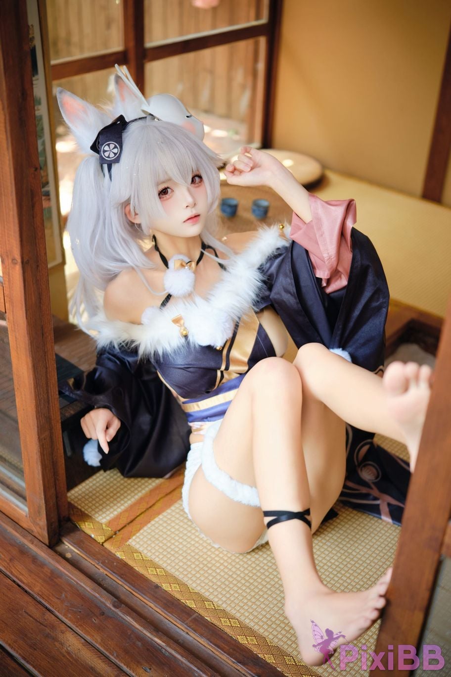 Cosplayer Jiuqi Meow Lafite Bunny City Lord PixiBB.COM 053