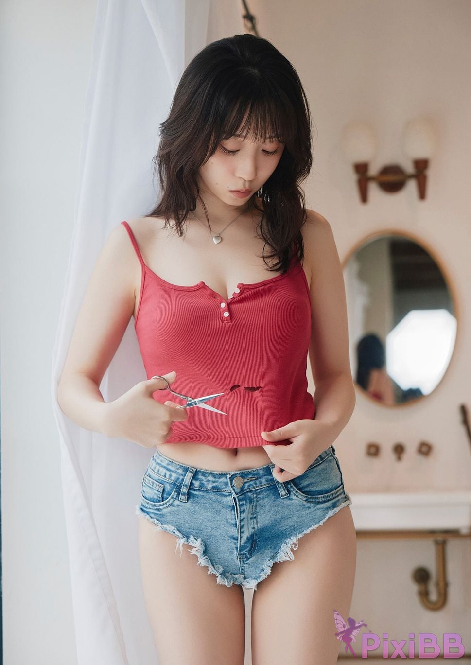 Japanese Idol Moe Iori Wind waiting time PixiBB.COM 037