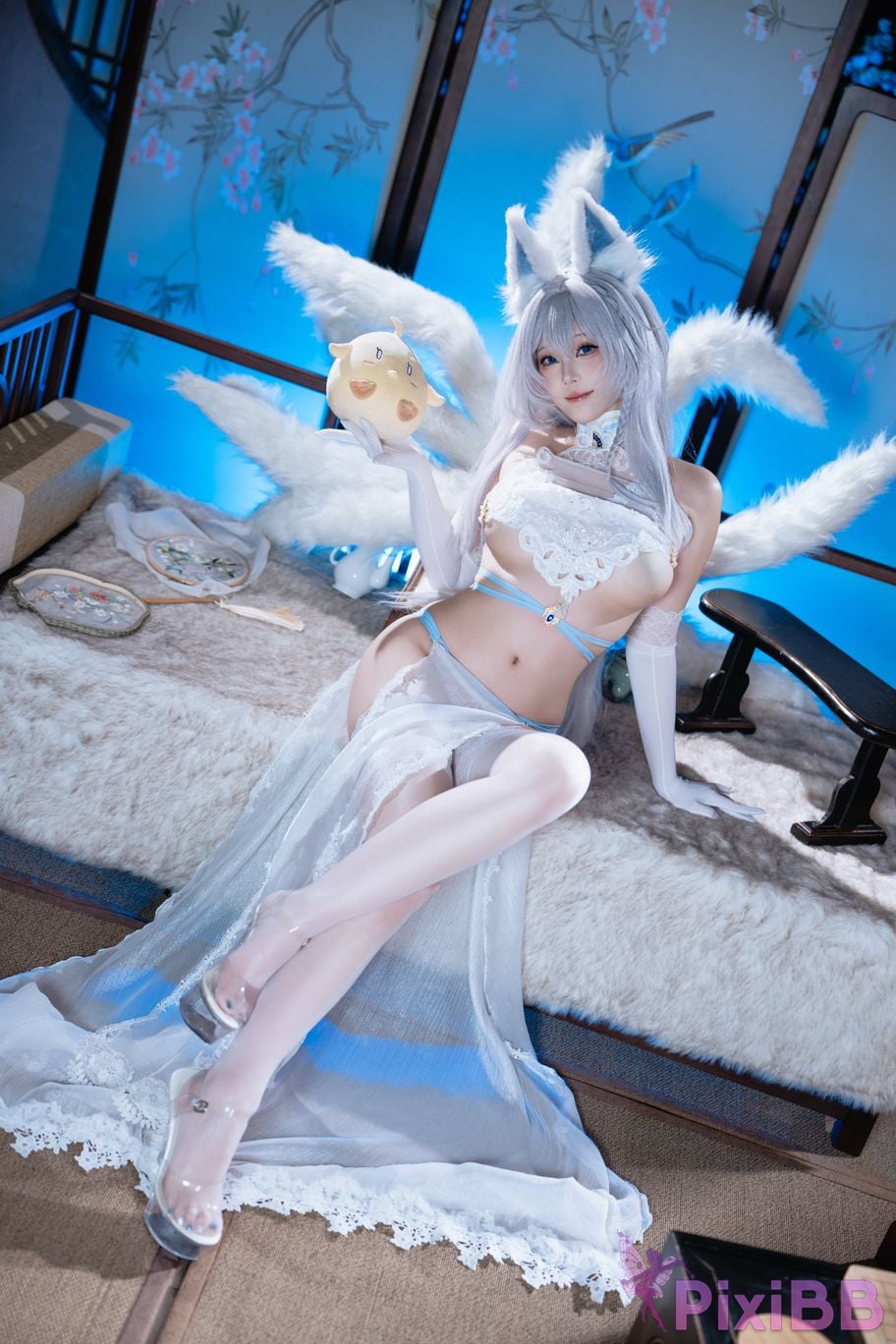 Cosplayer honey cat fur azur lane Shinano Down PixiBB.COM 006
