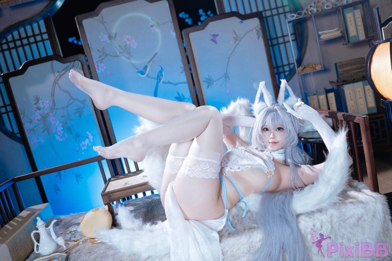 Cosplayer honey cat fur azur lane Shinano Down PixiBB.COM 007