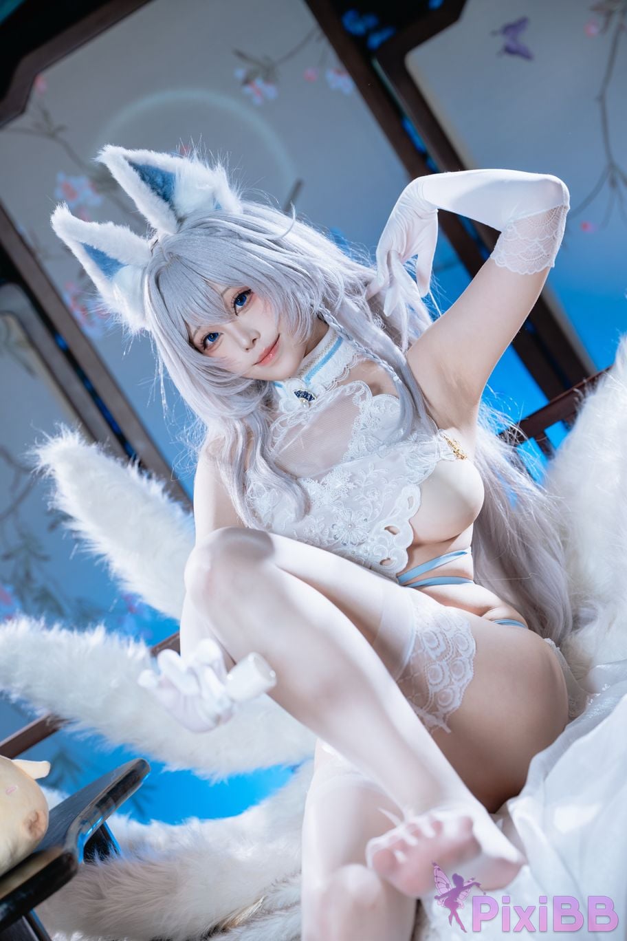 Cosplayer honey cat fur azur lane Shinano Down PixiBB.COM 009