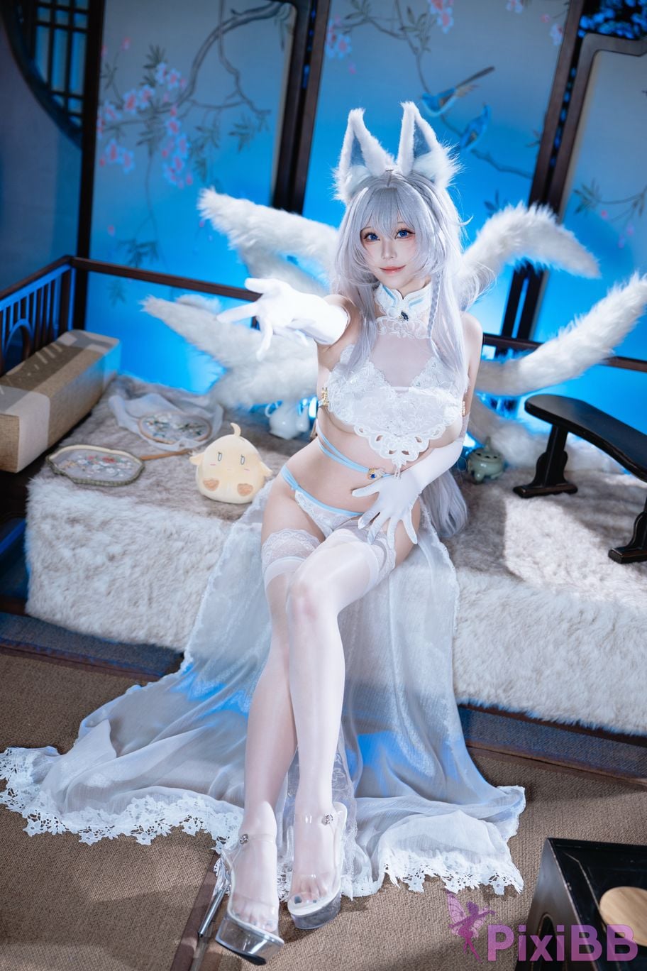 Cosplayer honey cat fur azur lane Shinano Down PixiBB.COM 026