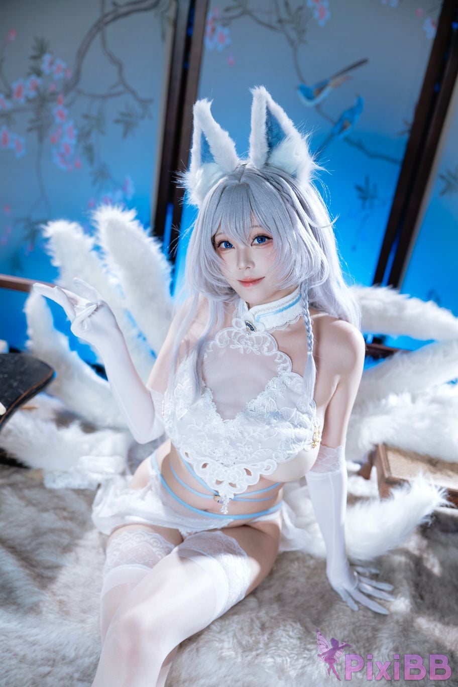 Cosplayer honey cat fur azur lane Shinano Down PixiBB.COM 027