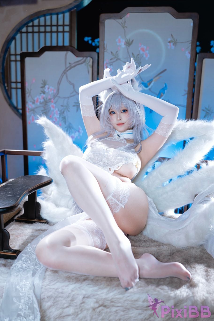 Cosplayer honey cat fur azur lane Shinano Down PixiBB.COM 036
