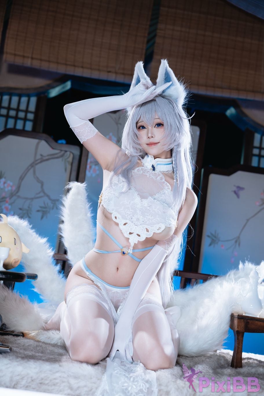 Cosplayer honey cat fur azur lane Shinano Down PixiBB.COM 057