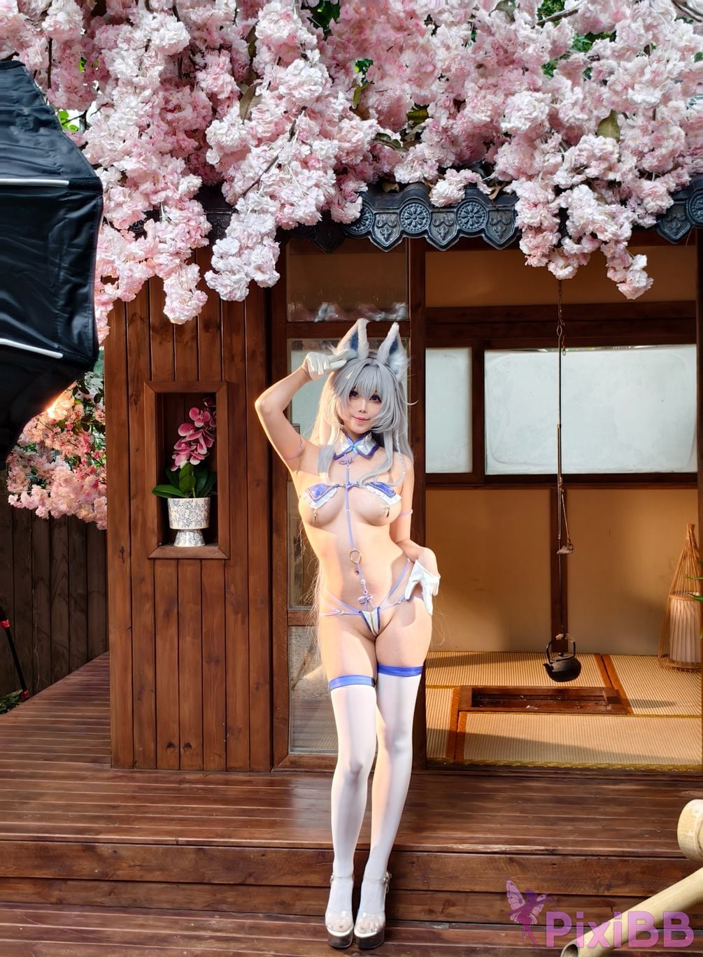 Cosplayer honey cat fur azur lane Shinano Down PixiBB.COM 065