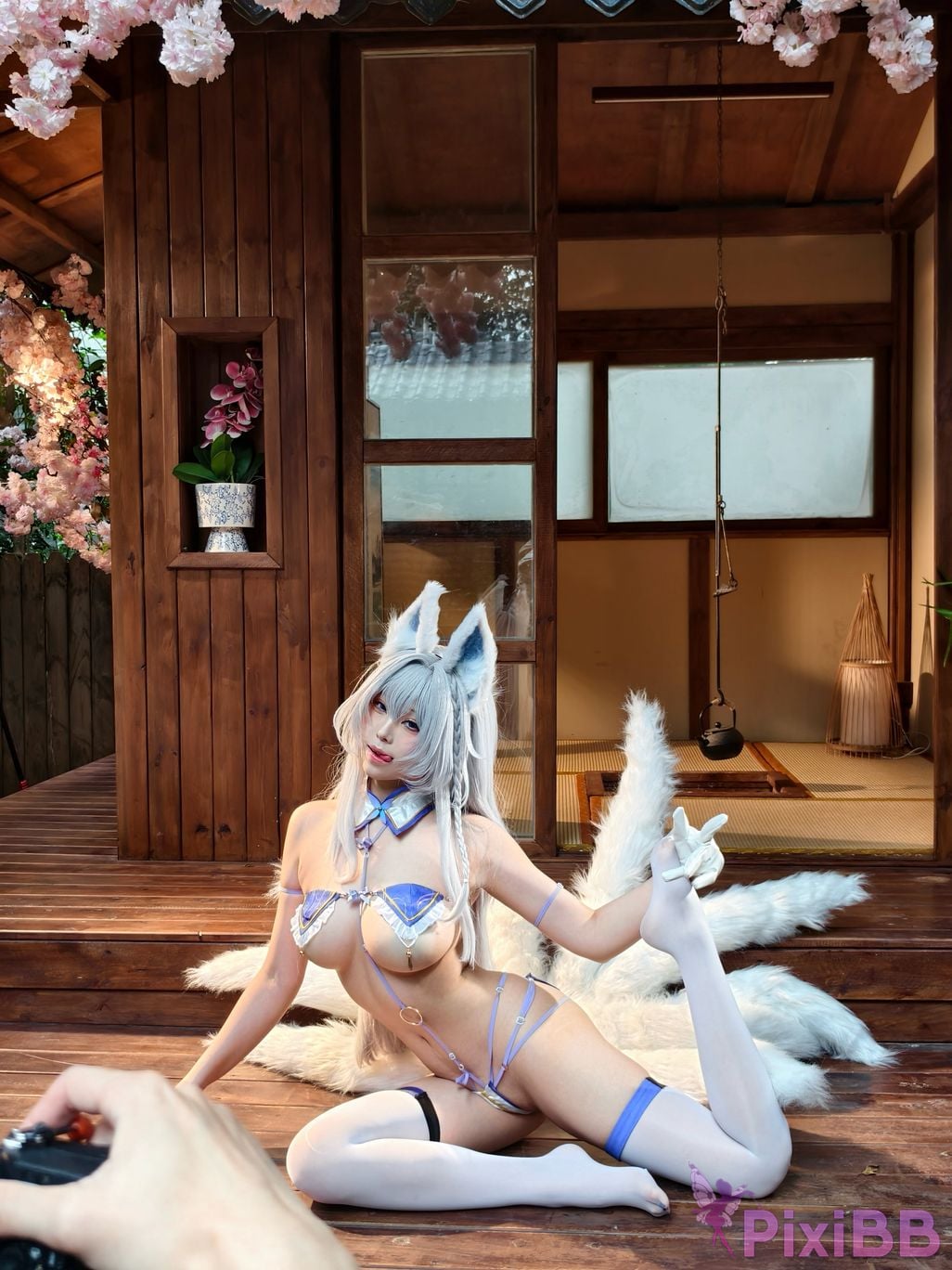 Cosplayer honey cat fur azur lane Shinano Down PixiBB.COM 066