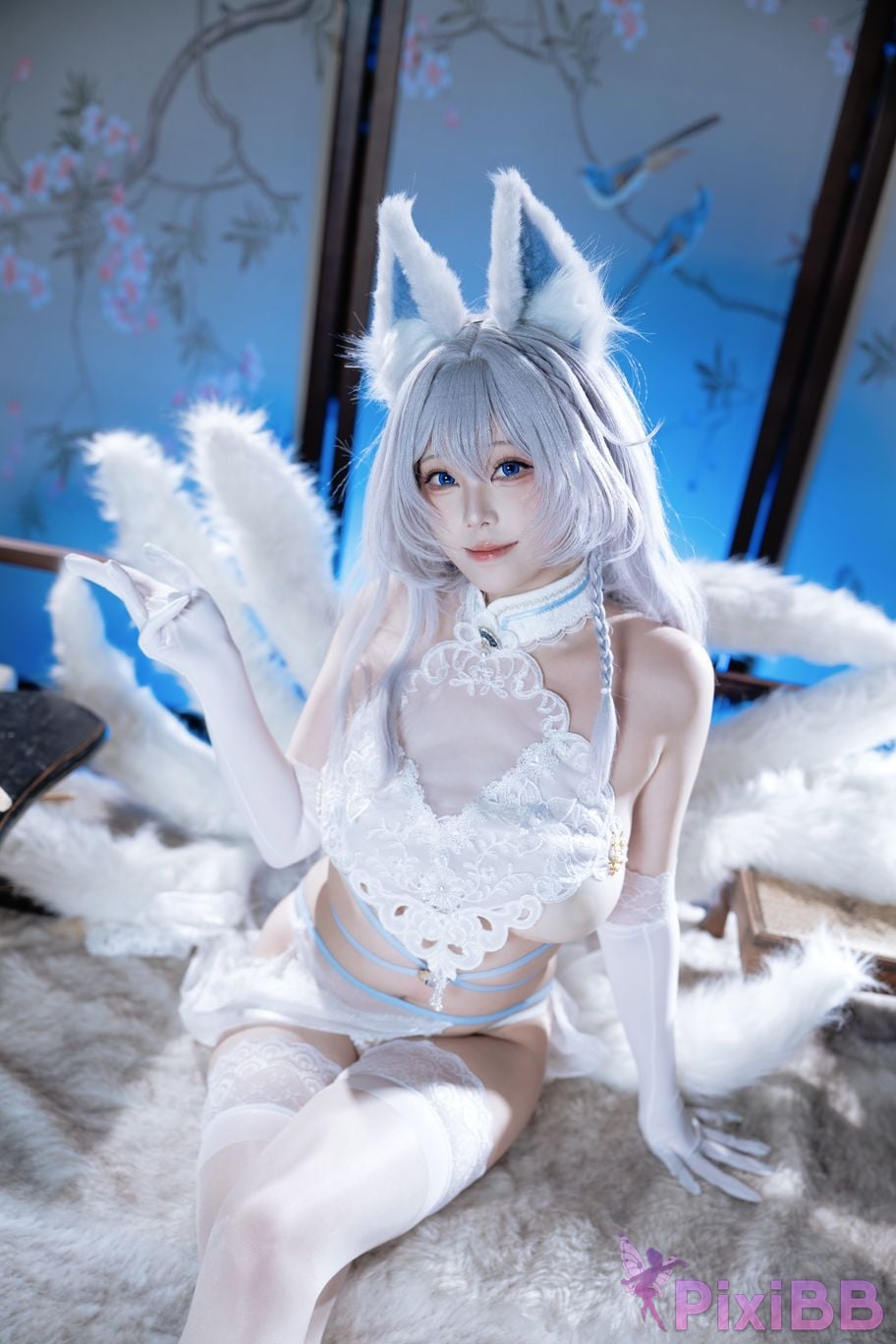 Cosplayer honey cat fur azur lane Shinano Down PixiBB.COM 069