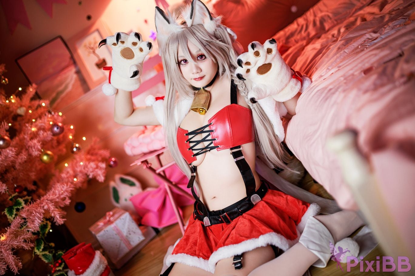 Cosplayer A Xuexue Christmas Eve PixiBB.COM 039