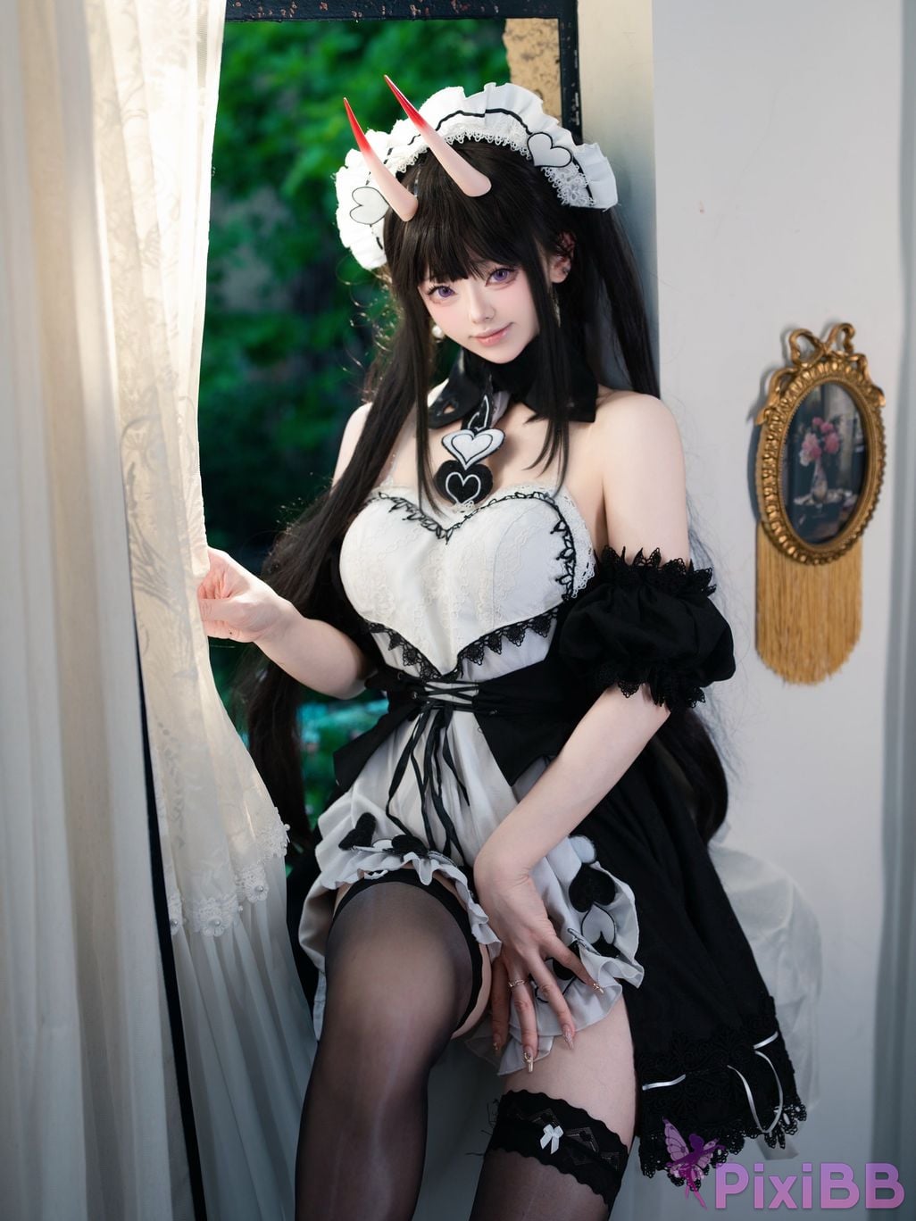 Cosplayer Futa Maeno azur lane Noshiro maid PixiBB.COM 001