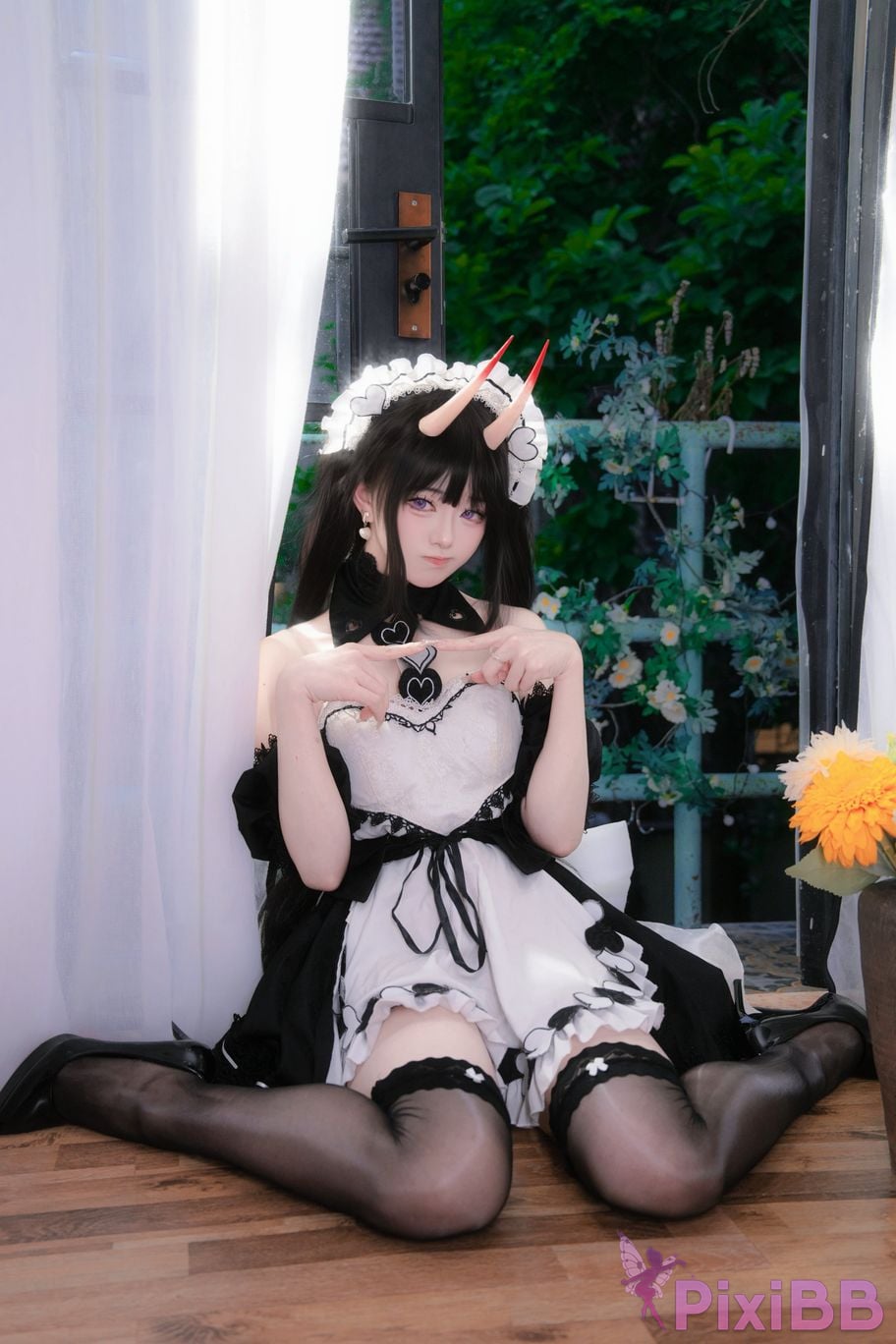 Cosplayer Futa Maeno azur lane Noshiro maid PixiBB.COM 003