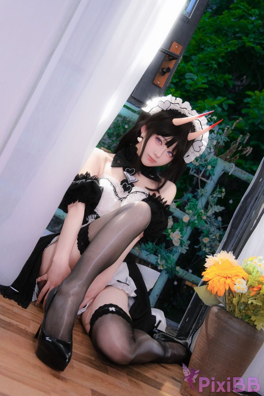 Cosplayer Futa Maeno azur lane Noshiro maid PixiBB.COM 004