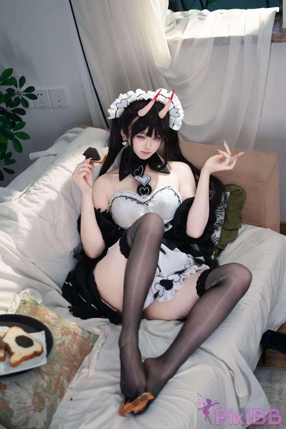Cosplayer Futa Maeno azur lane Noshiro maid PixiBB.COM 006