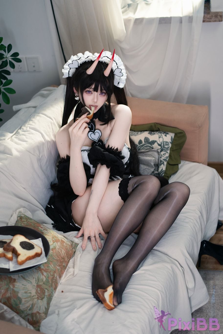 Cosplayer Futa Maeno azur lane Noshiro maid PixiBB.COM 007