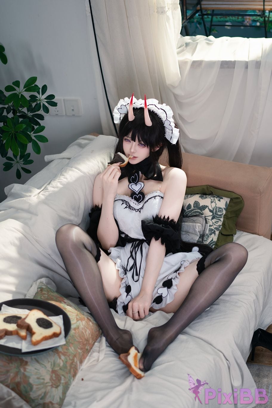 Cosplayer Futa Maeno azur lane Noshiro maid PixiBB.COM 008