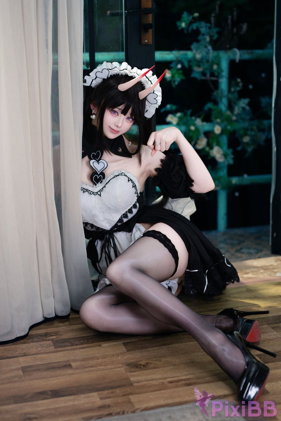 Cosplayer Futa Maeno azur lane Noshiro maid PixiBB.COM 009