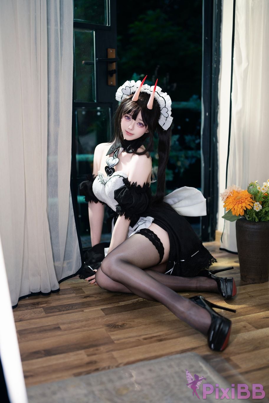 Cosplayer Futa Maeno azur lane Noshiro maid PixiBB.COM 010