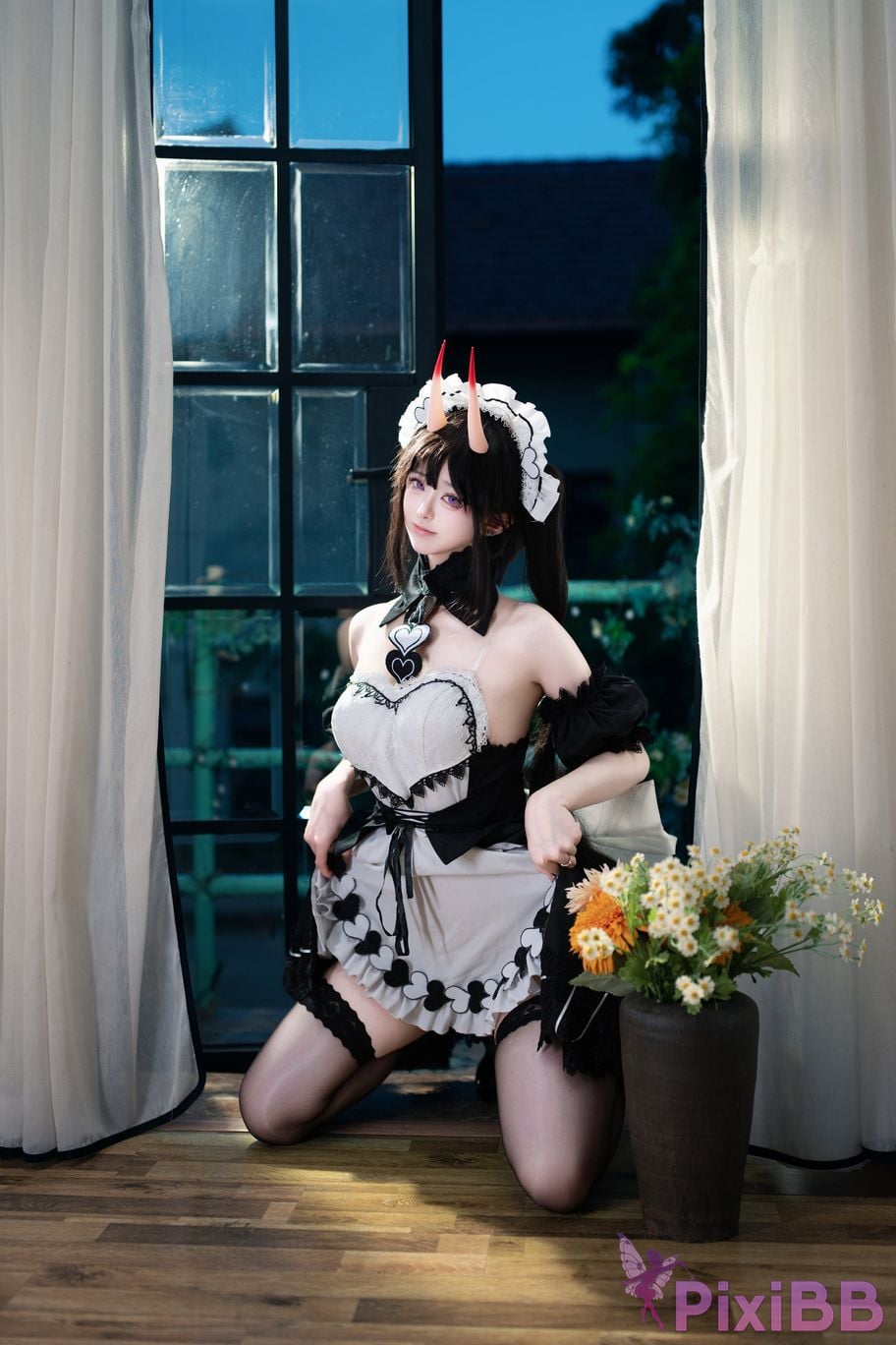 Cosplayer Futa Maeno azur lane Noshiro maid PixiBB.COM 011
