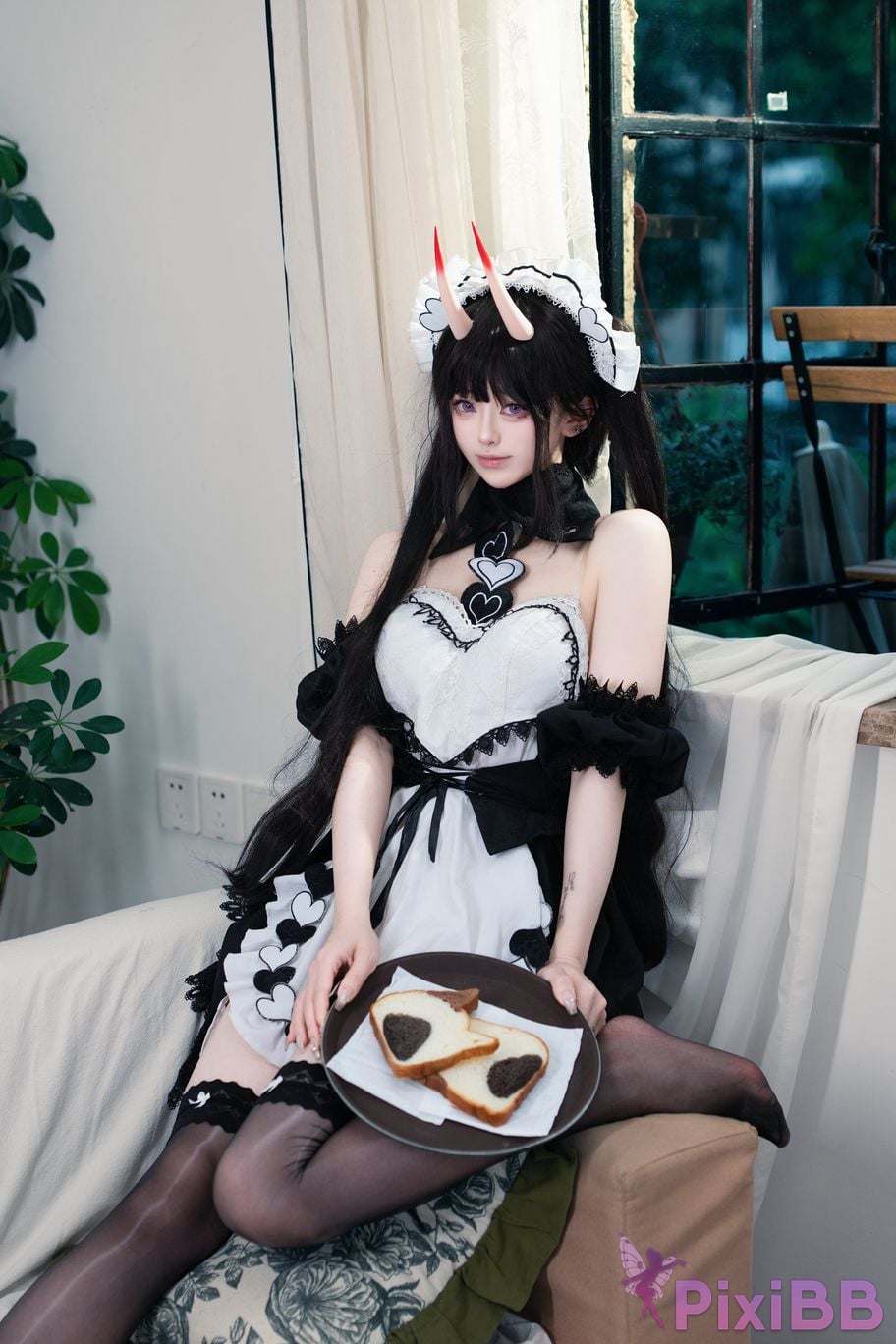 Cosplayer Futa Maeno azur lane Noshiro maid PixiBB.COM 012