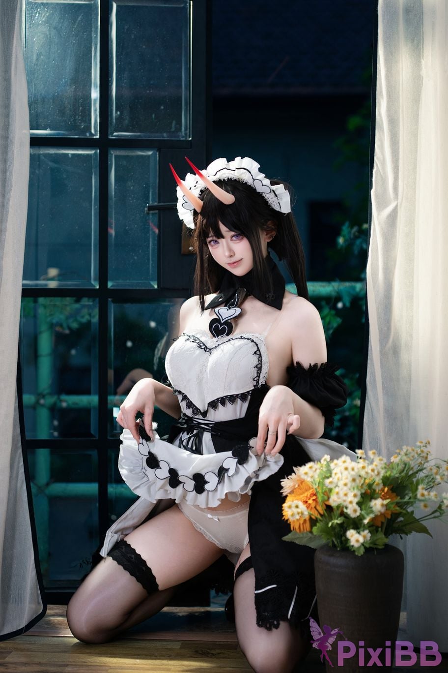 Cosplayer Futa Maeno azur lane Noshiro maid PixiBB.COM 013