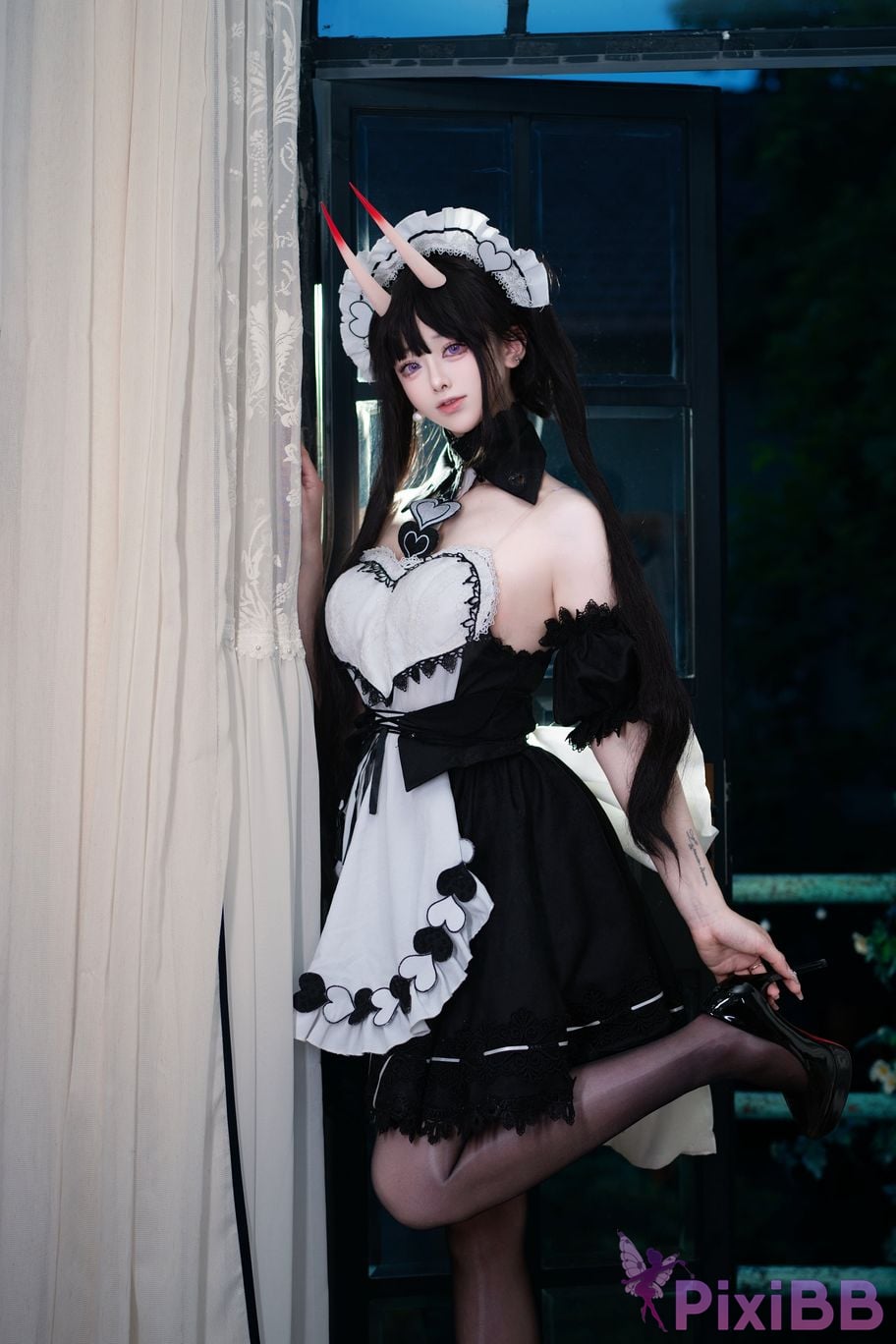 Cosplayer Futa Maeno azur lane Noshiro maid PixiBB.COM 014