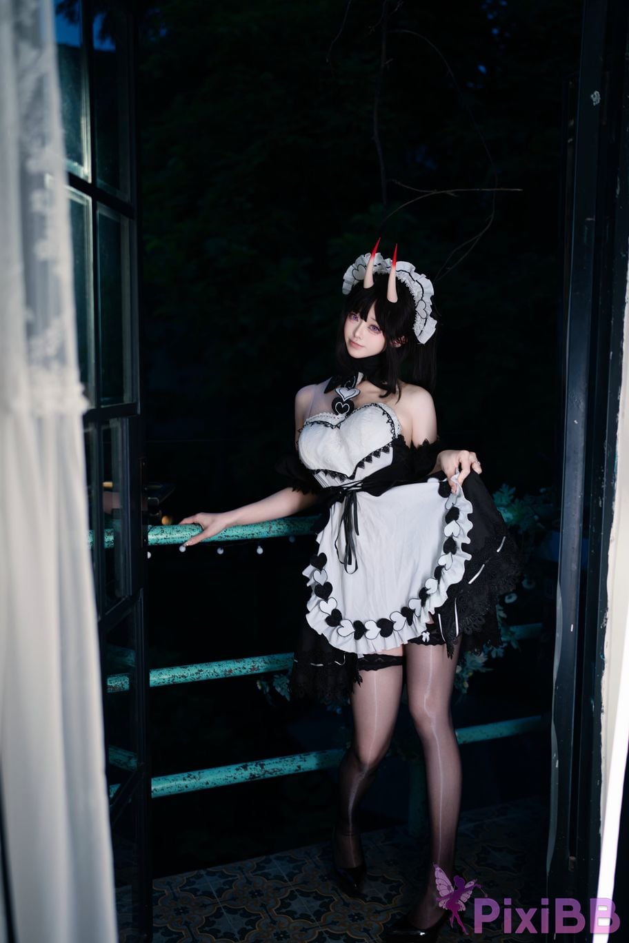 Cosplayer Futa Maeno azur lane Noshiro maid PixiBB.COM 015