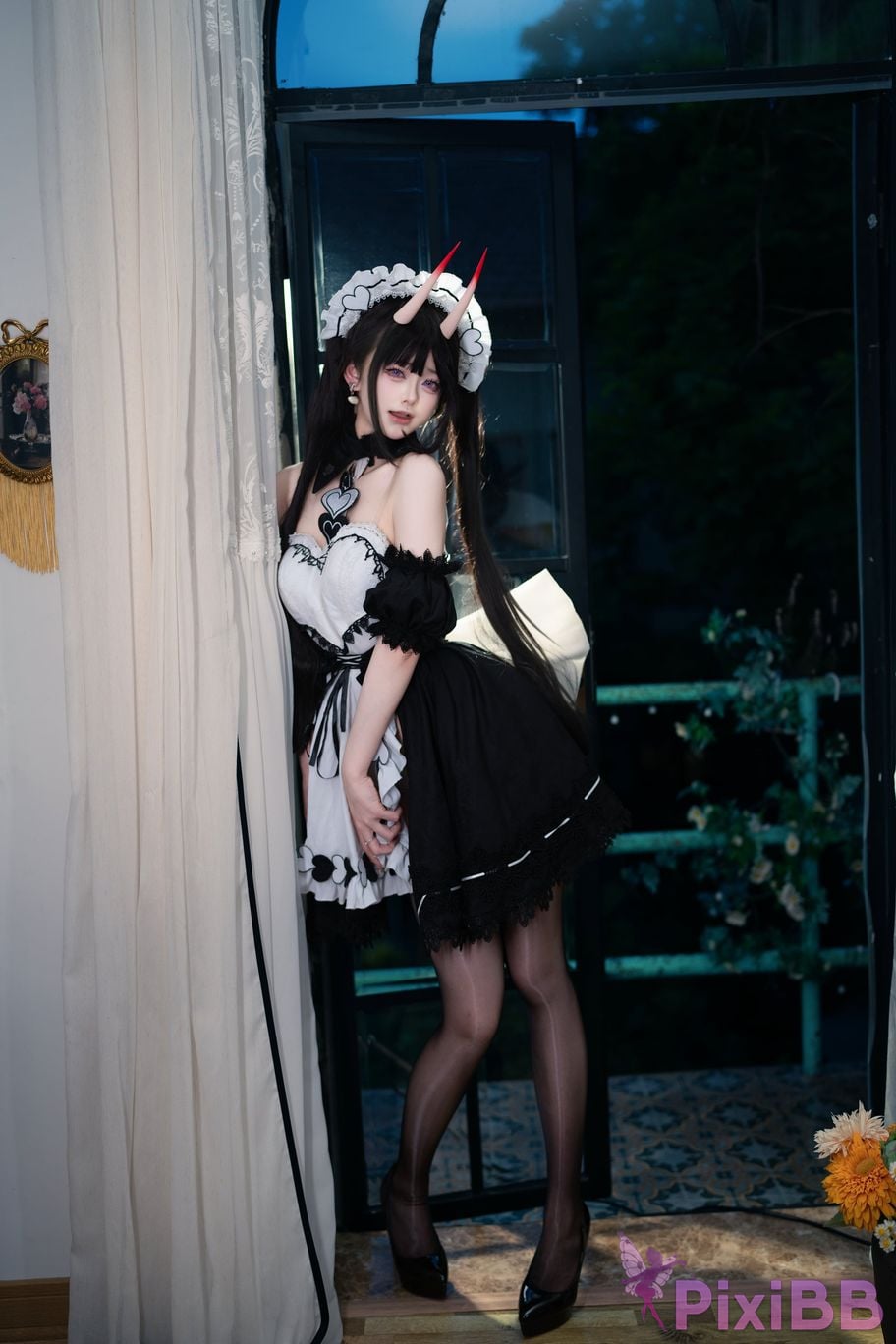 Cosplayer Futa Maeno azur lane Noshiro maid PixiBB.COM 017
