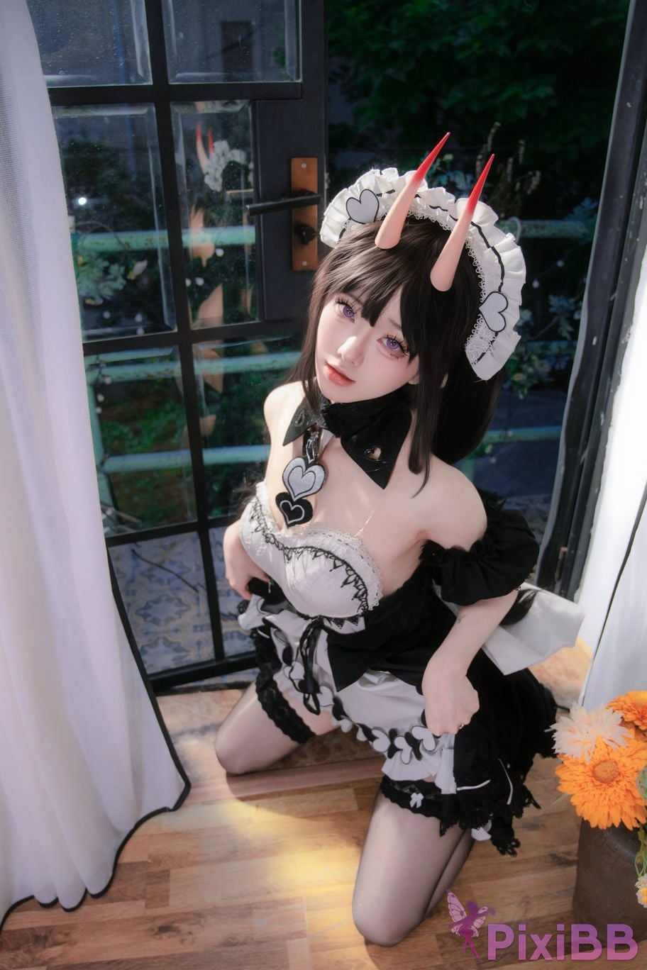 Cosplayer Futa Maeno azur lane Noshiro maid PixiBB.COM 019
