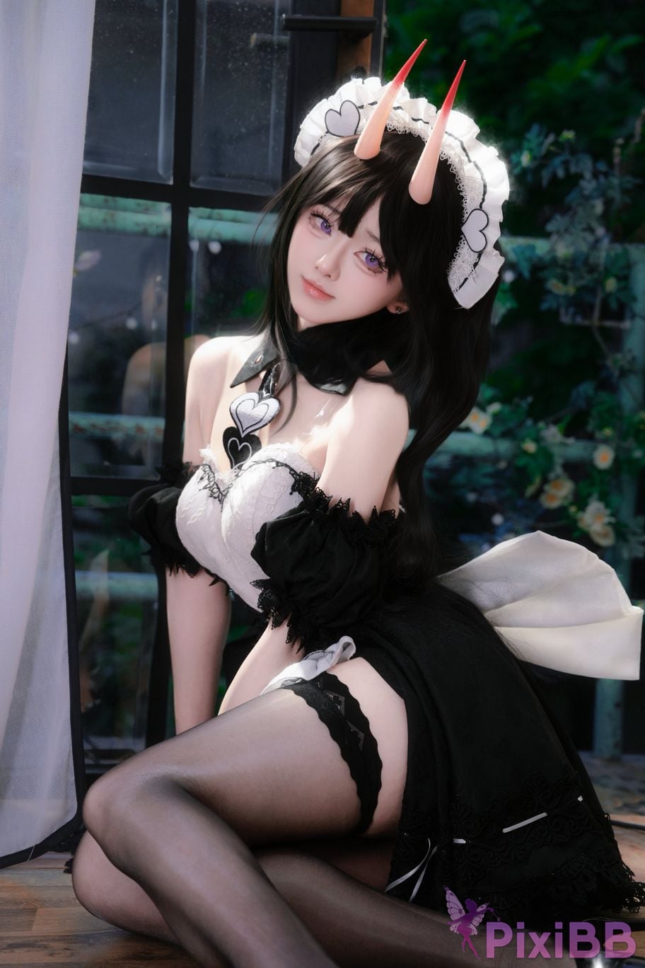 Cosplayer Futa Maeno azur lane Noshiro maid PixiBB.COM 022