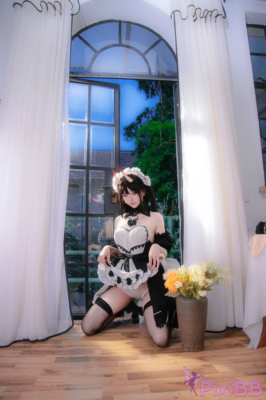 Cosplayer Futa Maeno azur lane Noshiro maid PixiBB.COM 024