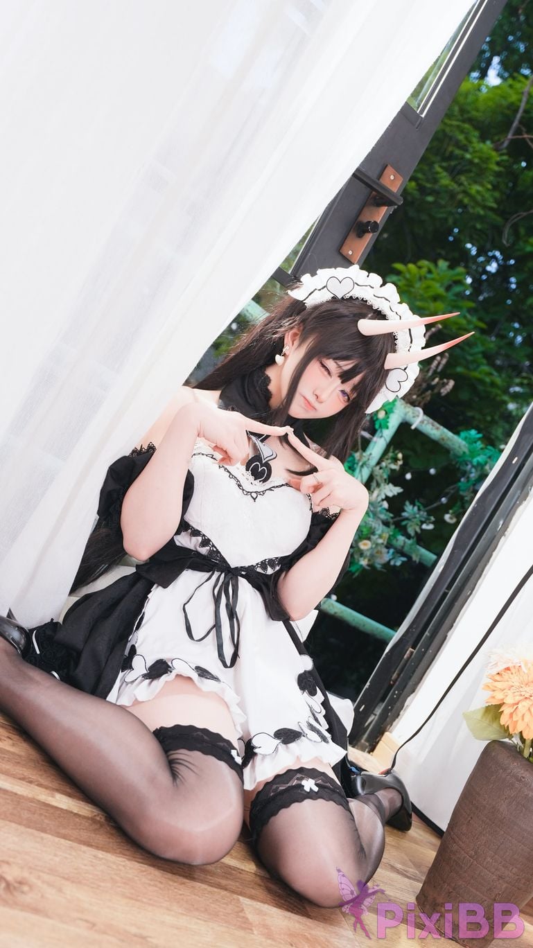Cosplayer Futa Maeno azur lane Noshiro maid PixiBB.COM 026