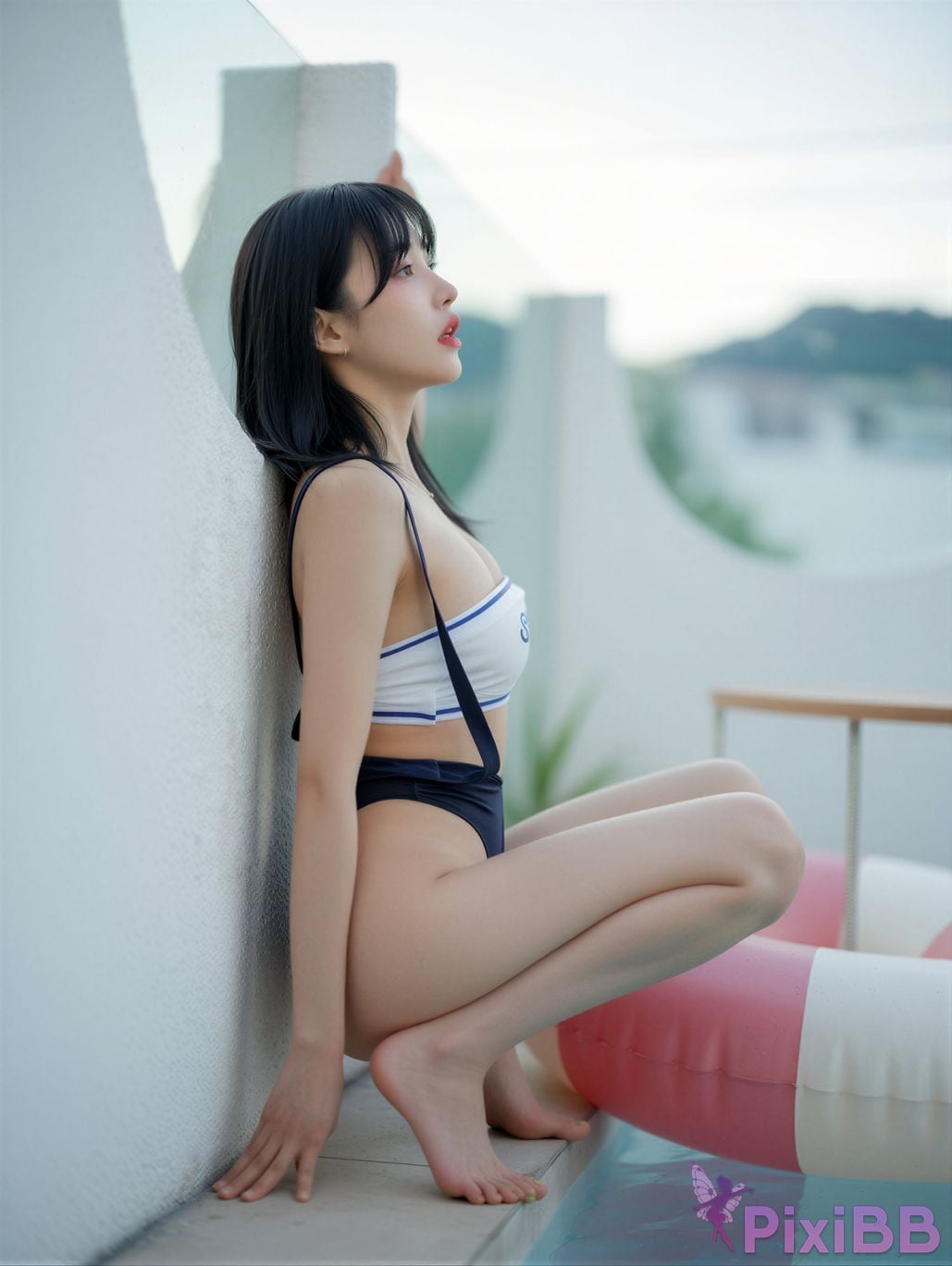 AI Enhanced Bimilstory Taeri Vol.42 Summer Swimming Pool PixiBB.COM 049