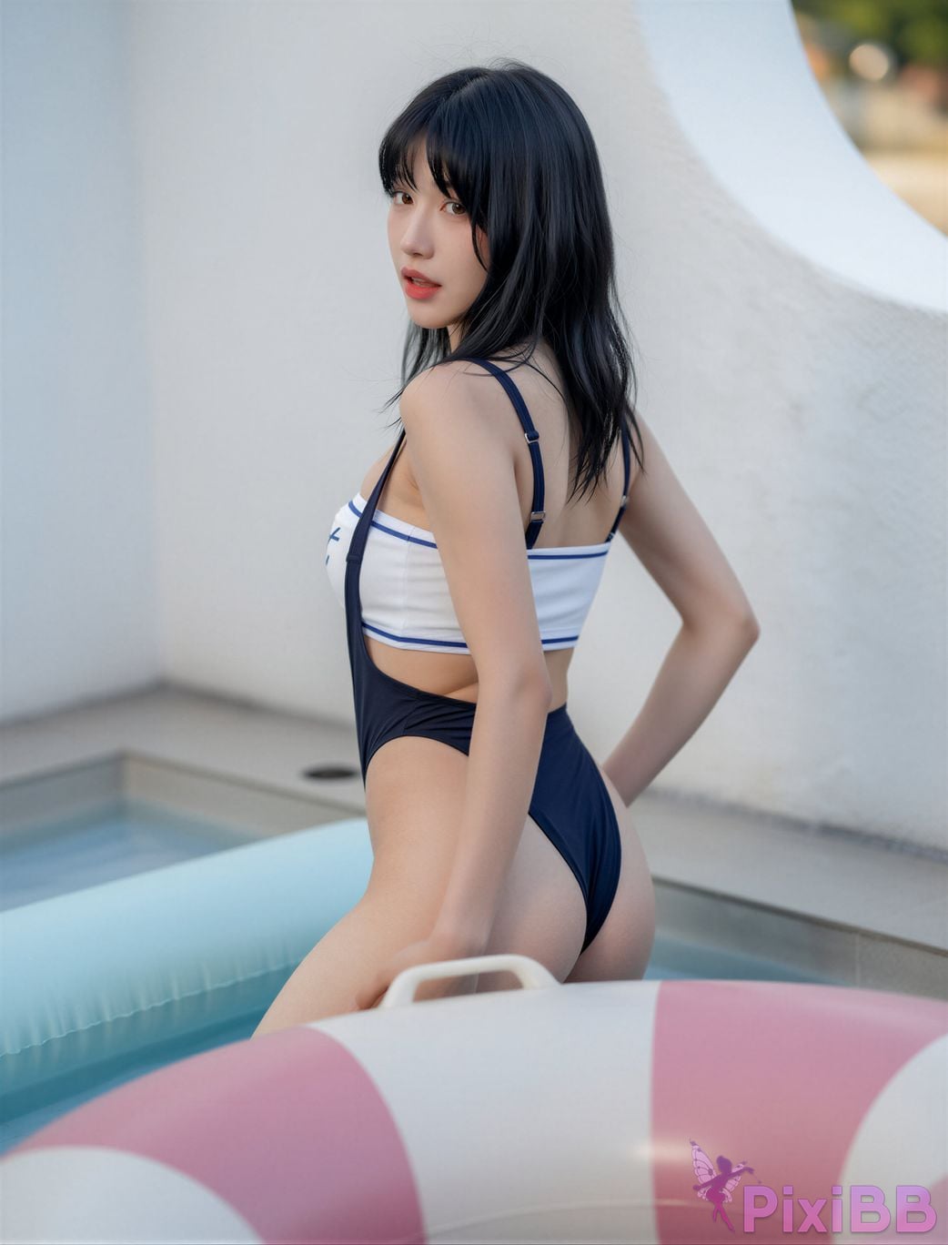 AI Enhanced Bimilstory Taeri Vol.42 Summer Swimming Pool PixiBB.COM 115