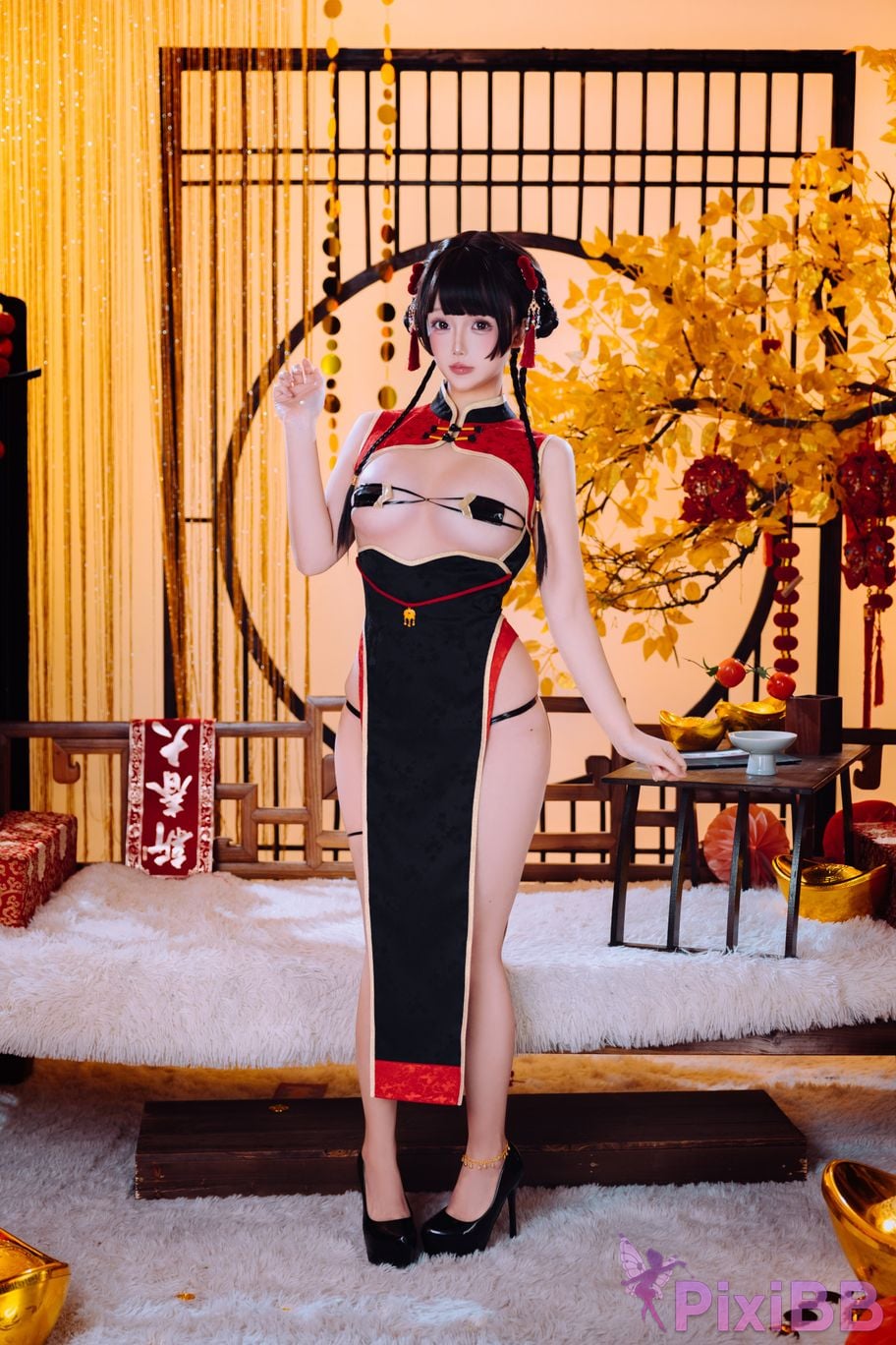 Cosplayer Hinajiao New Year limited cheongsam PixiBB.COM 001