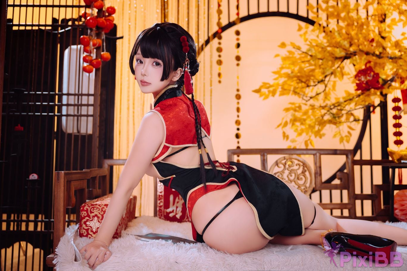 Cosplayer Hinajiao New Year limited cheongsam PixiBB.COM 008