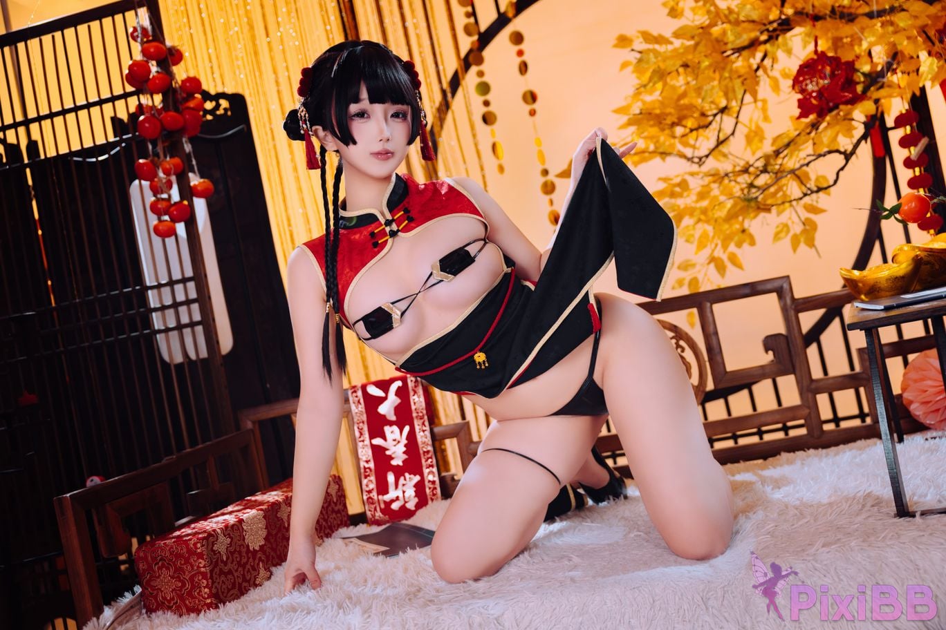 Cosplayer Hinajiao New Year limited cheongsam PixiBB.COM 033