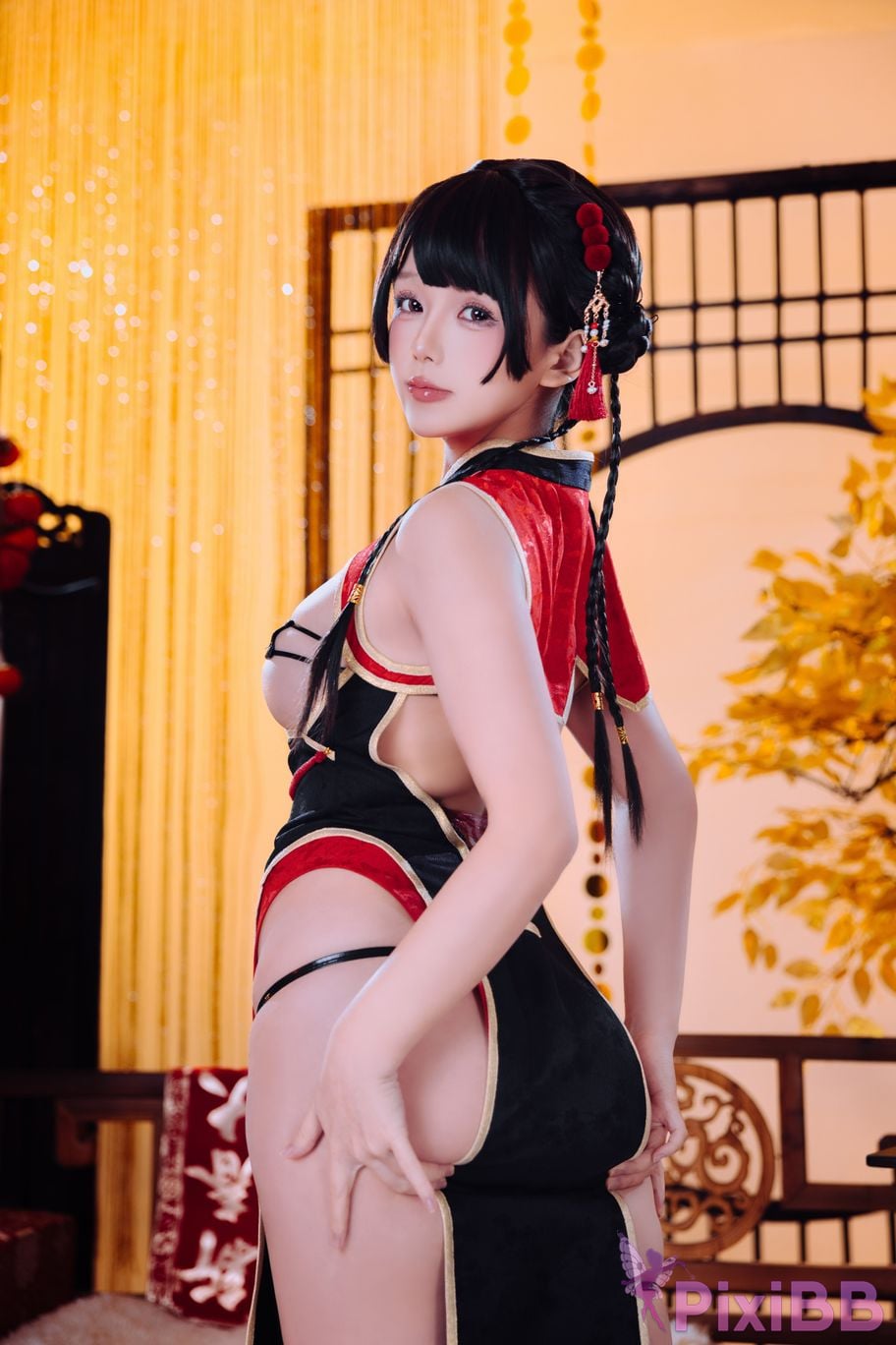 Cosplayer Hinajiao New Year limited cheongsam PixiBB.COM 040
