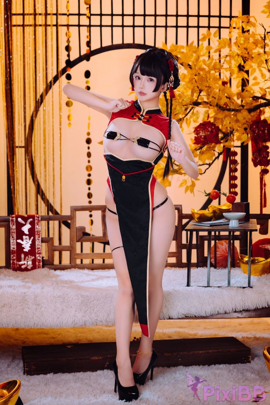 Cosplayer Hinajiao New Year limited cheongsam PixiBB.COM 048