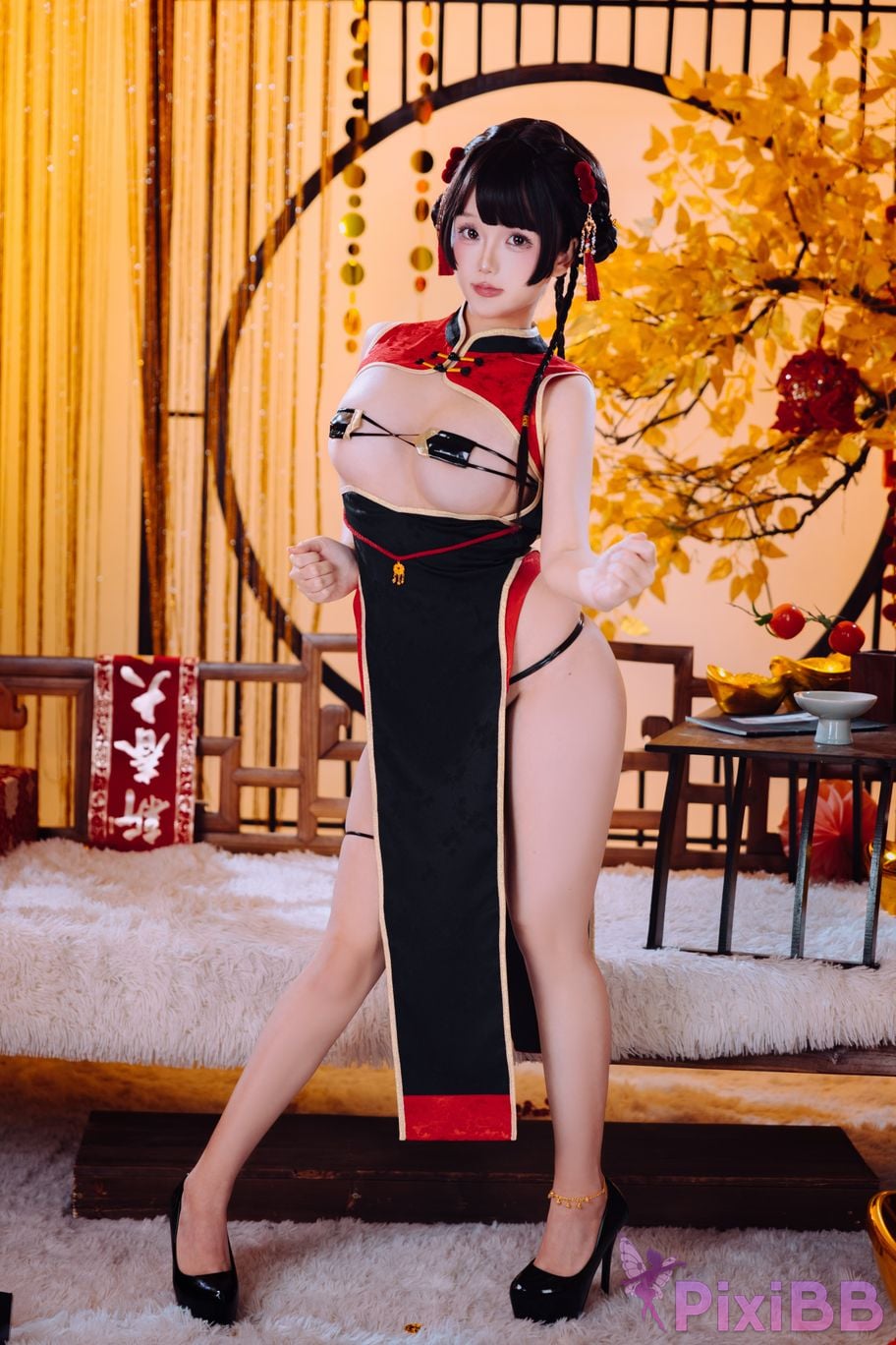 Cosplayer Hinajiao New Year limited cheongsam PixiBB.COM 049