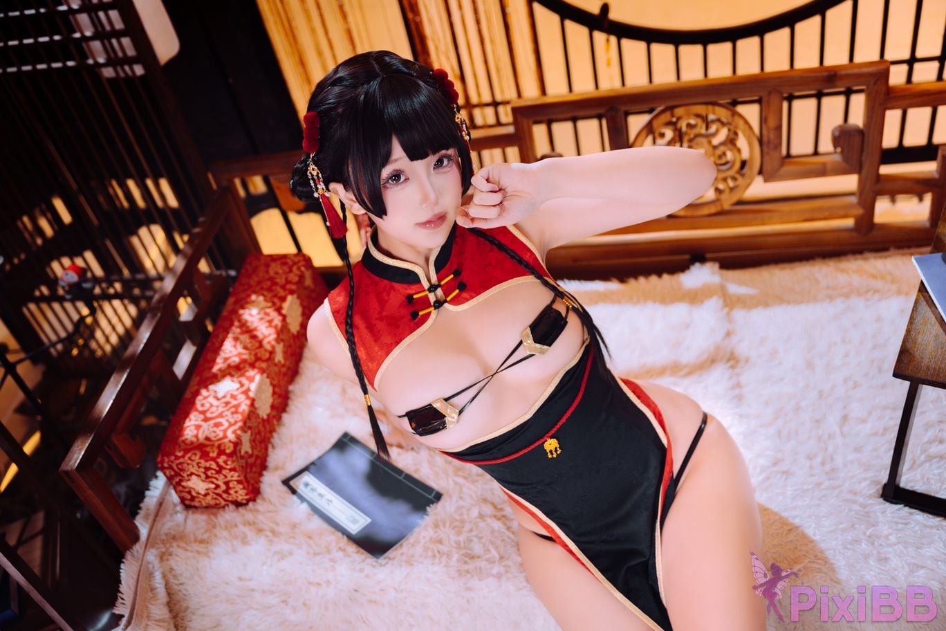 Cosplayer Hinajiao New Year limited cheongsam PixiBB.COM 052