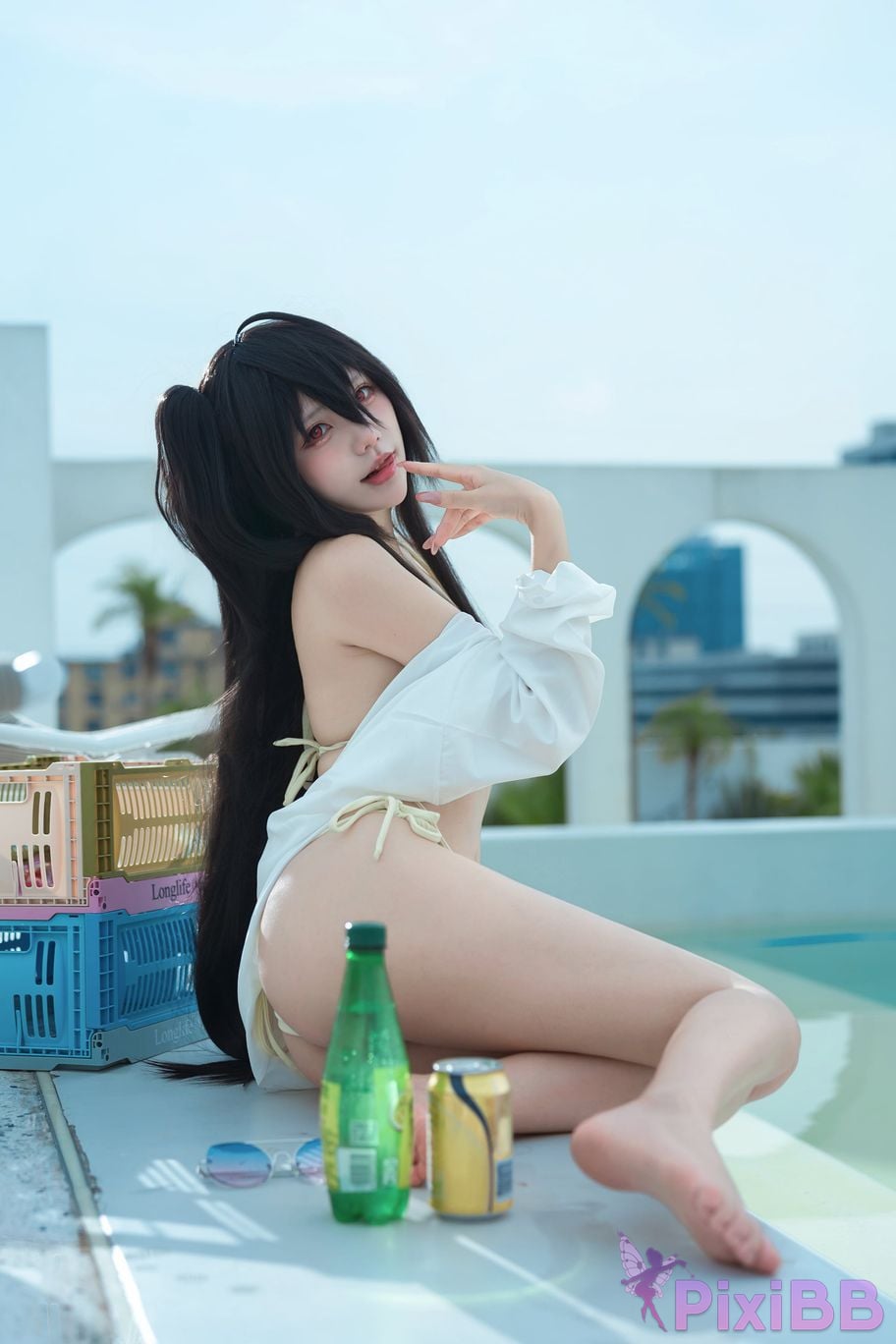 Cosplayer Is it a little bear Dafeng swimsuit PixiBB.COM 013