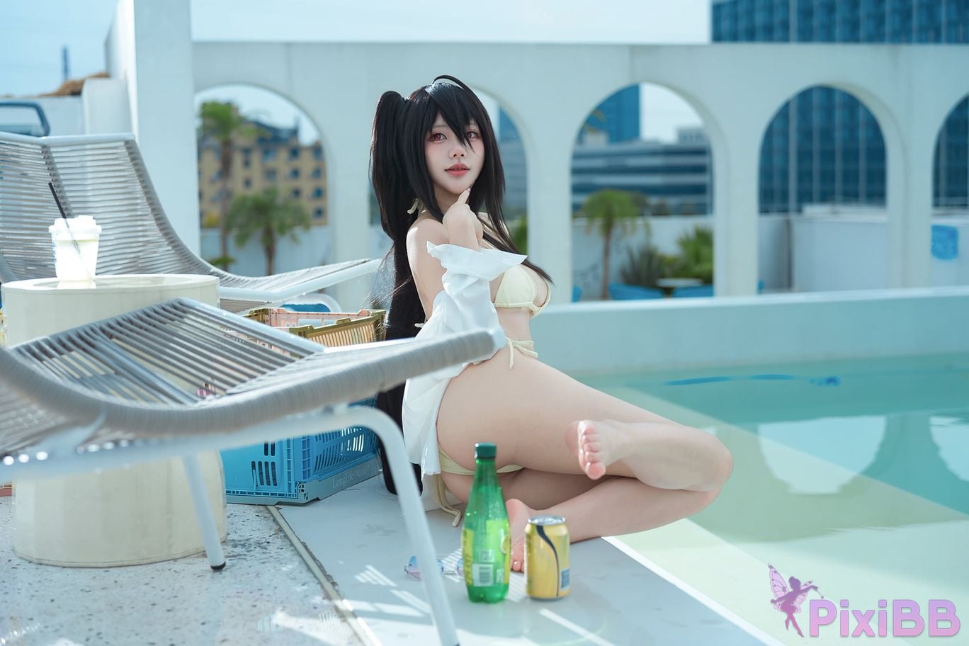 Cosplayer Is it a little bear Dafeng swimsuit PixiBB.COM 014