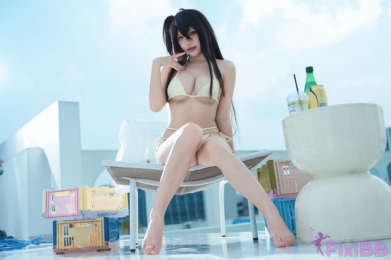 Cosplayer Is it a little bear Dafeng swimsuit PixiBB.COM 044