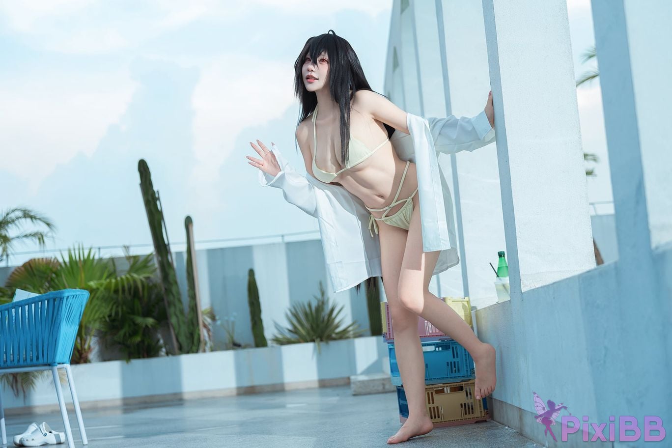 Cosplayer Is it a little bear Dafeng swimsuit PixiBB.COM 046